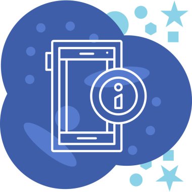 Cep telefonunun web simgesi, vektör illüstrasyonu