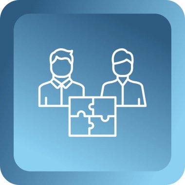 Yapboz simgesi. düz tasarım biçimi.