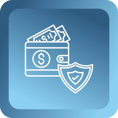 Para çantası ikonu. vektör illüstrasyonu