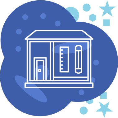 Bir ev simgesinin vektör illüstrasyonu