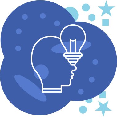 Soyut arkaplanda ampul simgesi izole edildi