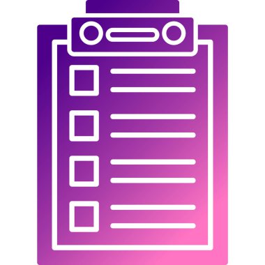 Kontrol listesi. Web simgesi basit illüstrasyon