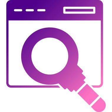 Tarayıcı simgesini, vektör çizim. Düz tasarım stili