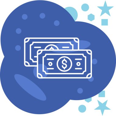 Dolar. Web simgesi basit illüstrasyon