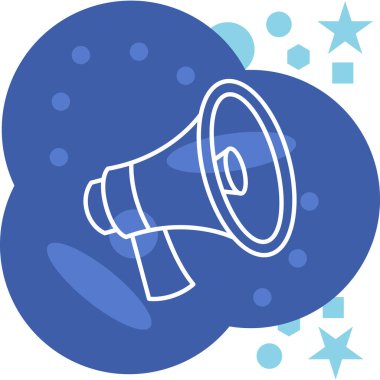 Konuşmacı. Web simgesi basit illüstrasyon