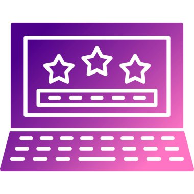 Dizüstü bilgisayar simgesi, vektör illüstrasyon tasarımı