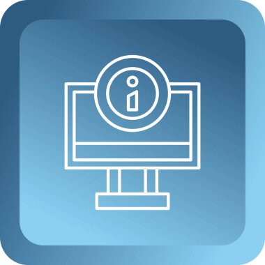 Bilgisayar monitörü simgesi. vektör tasarımı