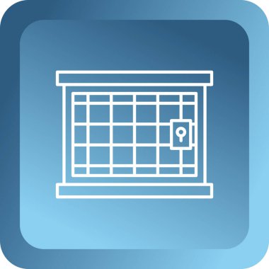 Beyaz arkaplanda mavi pencere simgesi izole edildi. vektör