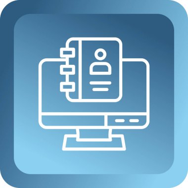 Bilgisayar simgesi. vektör illüstrasyonu