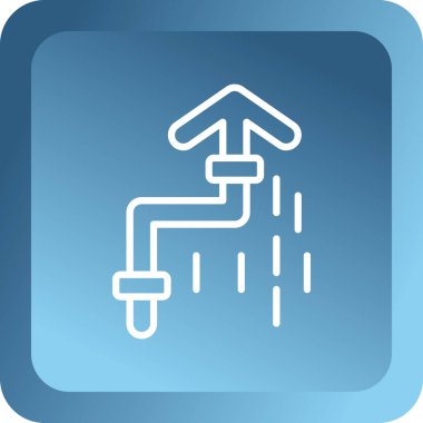 Su musluğu simgesinin vektör illüstrasyonu