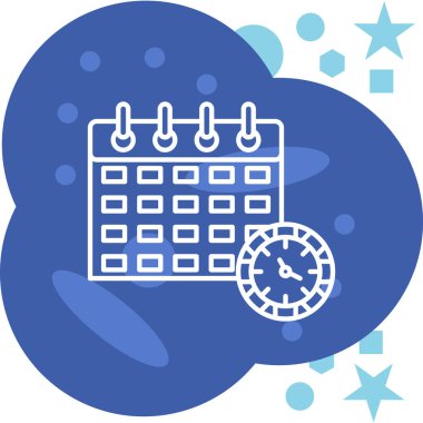 Takvim simgesinin vektör illüstrasyonu