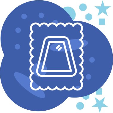 Şirin bir çizgi film simgesinin vektör çizimi