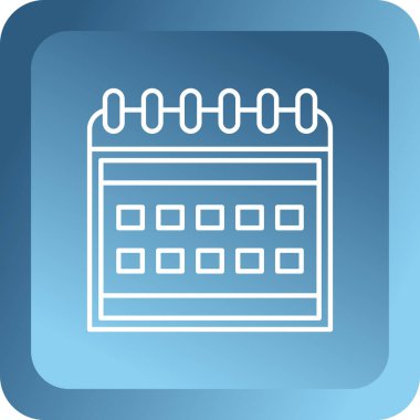 Takvim simgesi. vektör illüstrasyonu