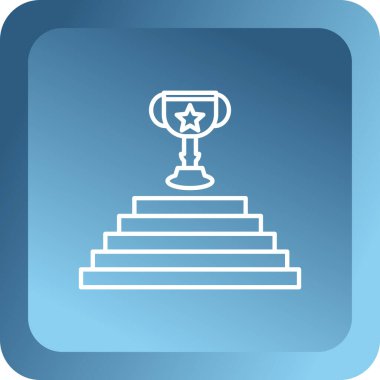 Kupa ikonu. Ödül kupası. vektör illüstrasyonu