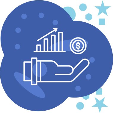 İş Grafiği Simgesi Moda Biçiminde İzole Arkaplan