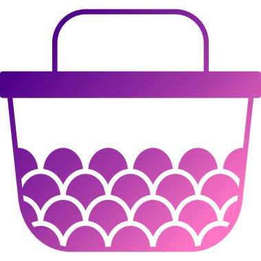 Basket Simgesi Moda Biçiminde İzole Arkaplan