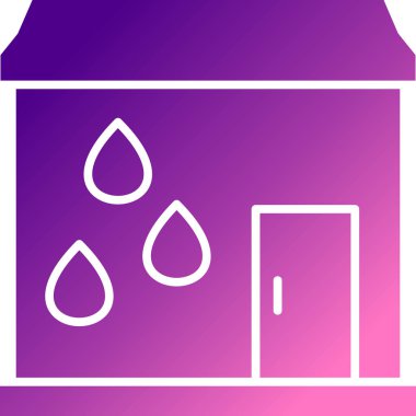 Su bırakma simgesinin vektör illüstrasyonu