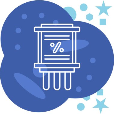 Mavi ve beyaz bulutun vektör çizimi