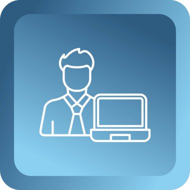 Modern iş adamı simgesinin vektör çizimi