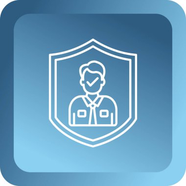 Polis memuru simgesinin vektör illüstrasyonu