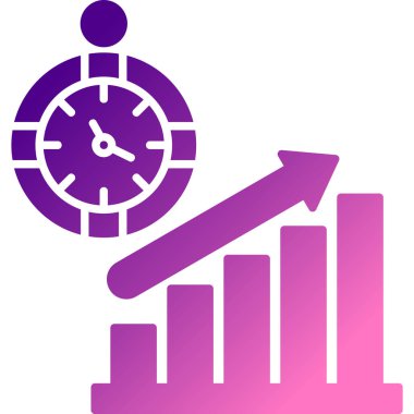 Grafikli bir saatin vektör illüstrasyonu