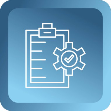 Kontrol listesi simgesi, vektör illüstrasyonu