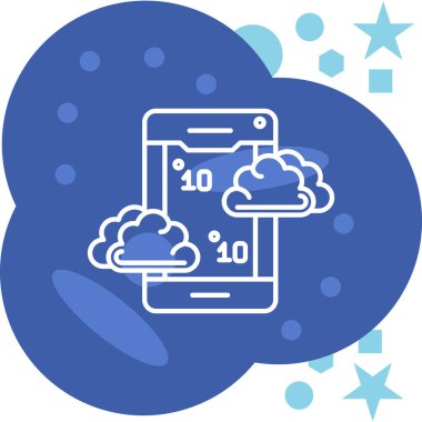 Cep telefonu. Web simgesi basit illüstrasyon