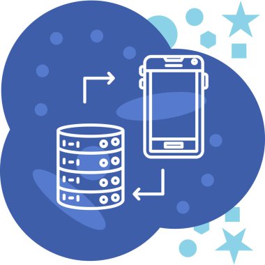 Cep telefonu. Web simgesi basit illüstrasyon