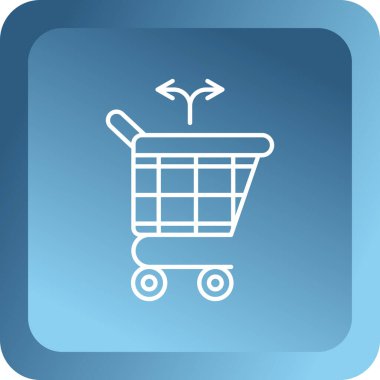 Alışveriş arabası ikonu. vektör illüstrasyonu