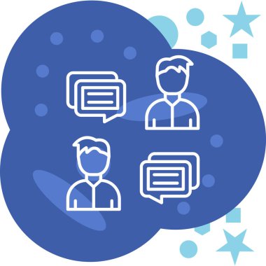 Bir sohbet simgesinin vektör illüstrasyonu