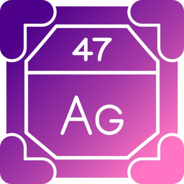 Kimyasal elementin modern simge tasarımının vektör çizimi