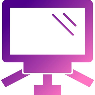 Televizyon. Web simgesi basit illüstrasyon