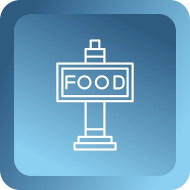 Gıda Web ikonu vektör illüstrasyonu