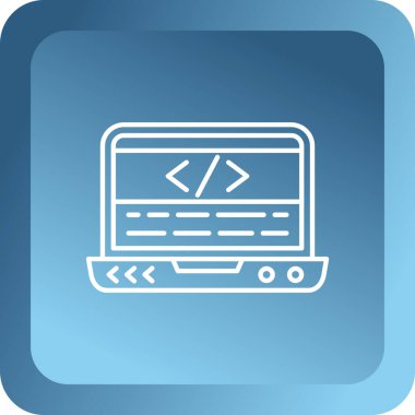 bilgisayar görüntüleme web simgesi, vektör illüstrasyonu