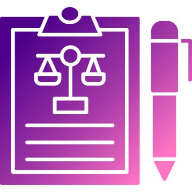 Hukuk simgesinin vektör illüstrasyonu