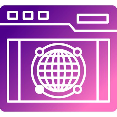 Bir web simgesinin vektör illüstrasyonu