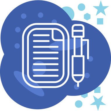 beyaz arkaplanda izole edilmiş kalem ve silgi simgesine sahip satır panosu. Renkli taslak konsepti. vektör illüstrasyonu