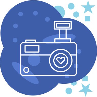 fotoğraf makinesi vektör simgesi - taslak biçimi