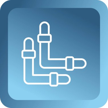 Mavi çizgi beyaz arkaplanda izole edilmiş tornavida simgesini geçti. servis aracı sembolü. vektör illüstrasyonu