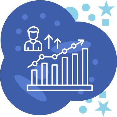 İş büyümesi simgesi, vektör illüstrasyonu