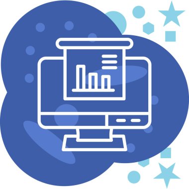 veri analizleri, web simgesi basit illüstrasyon