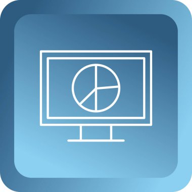 Web simgesi, bilgisayar monitörünün vektör illüstrasyonu