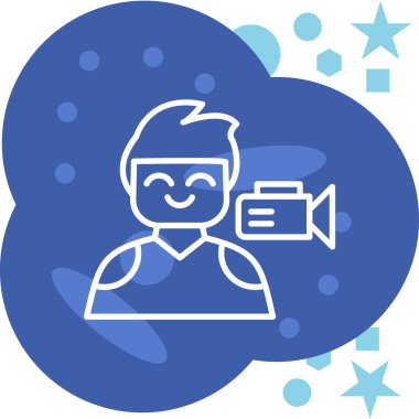 Sakallı ve sakallı bir adamın vektör çizimi