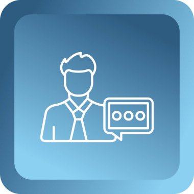 Basit iletişim simgesi, vektör illüstrasyonu