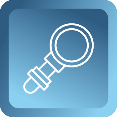 Büyüteç camı simgesi, vektör illüstrasyonu.