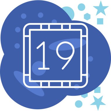 Bir takvim simgesinin vektör illüstrasyonu