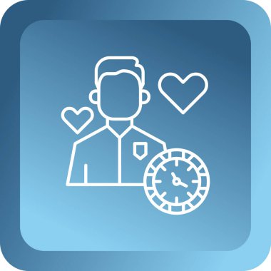 Zaman yönetimi simgesi. vektör illüstrasyonu