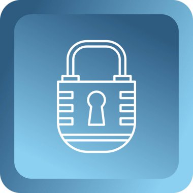 kilit simgesi, vektör illüstrasyonu