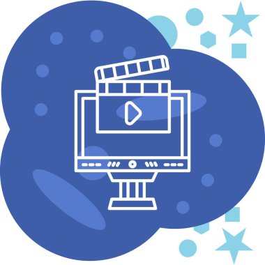 video kamera ikonu vektör illüstrasyonu