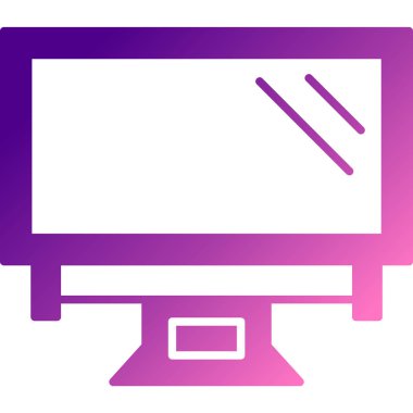 Monitör. Web simgesi basit illüstrasyon